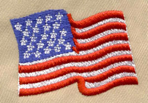 Flag_2 embroidery digitizing sample