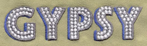 Letter_11 embroidery digitizing sample